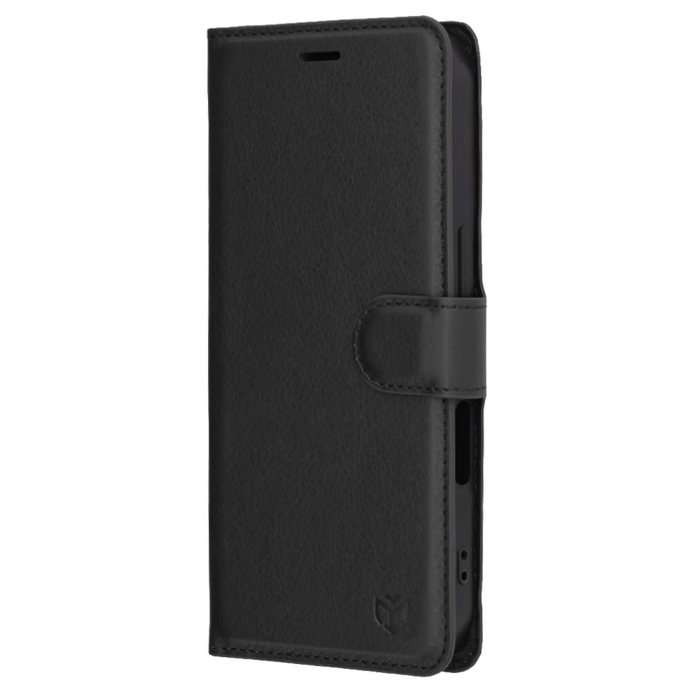 Techsuit iPhone 16 Pro - Leather Folio - Θήκη Πορτοφόλι από Δερματίνη με Stand - Black