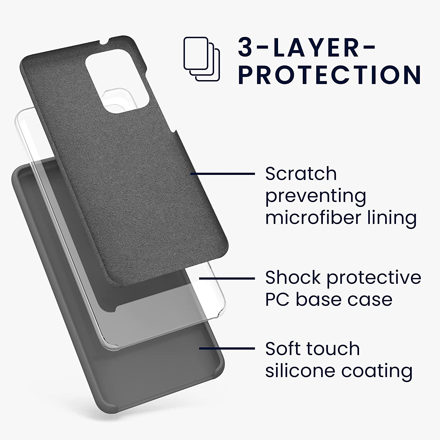 KW Samsung Galaxy A52 / A52 5G / A52s 5G Θήκη Σιλικόνης Rubber TPU - Stone Dust - 54347.155