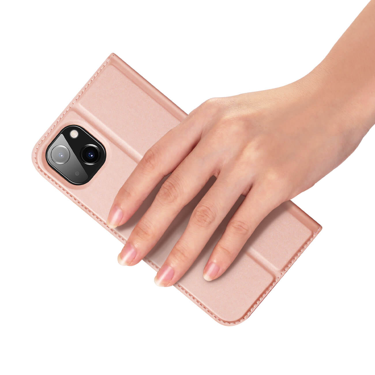 Dux Ducis iPhone 14 Plus Flip Stand Case Θήκη Βιβλίο - Rose Gold
