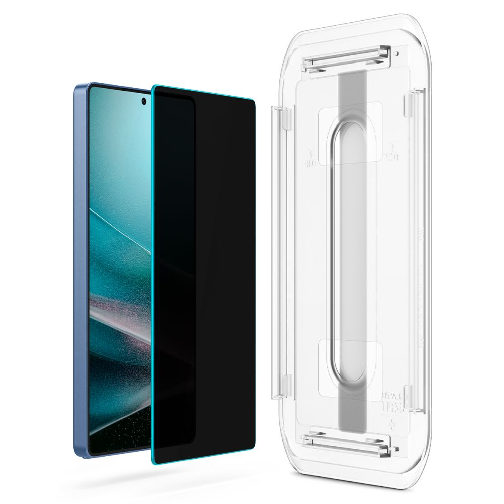 Spigen Samsung Galaxy S25 Ultra Glas.TR Privacy EZ Fit 2.5D 9H Αντιχαρακτικό Γυαλί Οθόνης - 2 Τεμάχια - Clear / Black - AGL09335