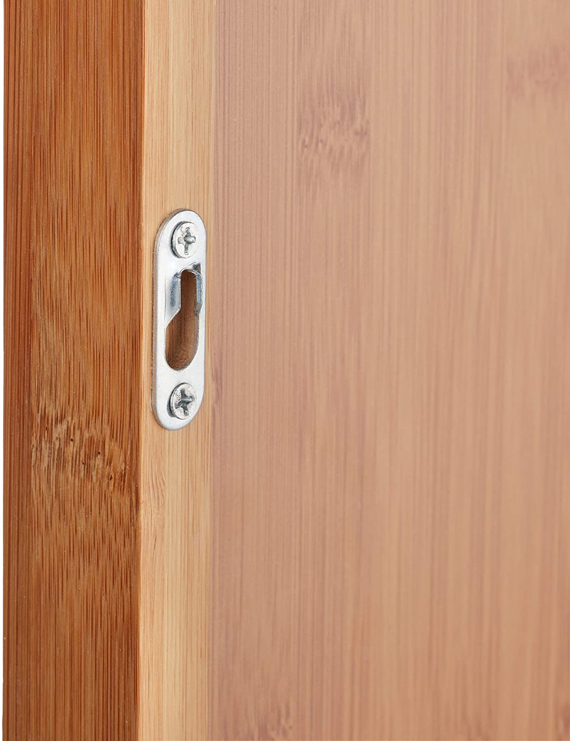 Relaxdays Διακοσμητικός Καθρέπτης Τοίχου με Ράφι από Μπαμπού - 54,5 x 38 x 12 cm - Natural / Grey - 4052025250133