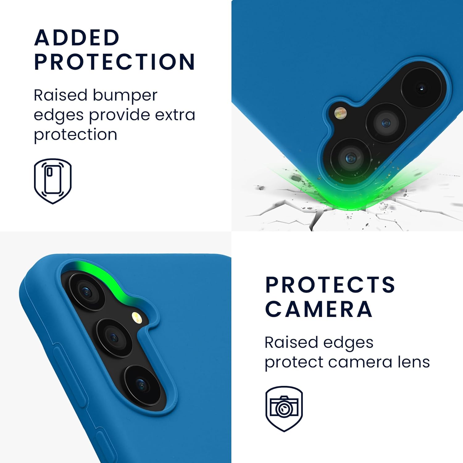 KW Samsung Galaxy A55 5G Θήκη Σιλικόνης Rubberized TPU - Blue Reef