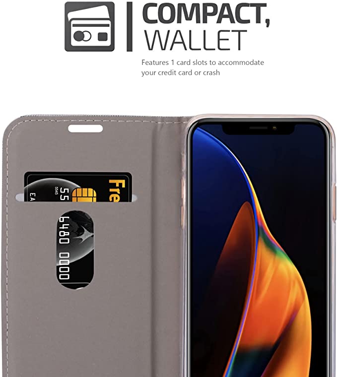 Cadorabo iPhone 13 Pro Max Θήκη Βιβλίο Stand - Light Grey - Brown