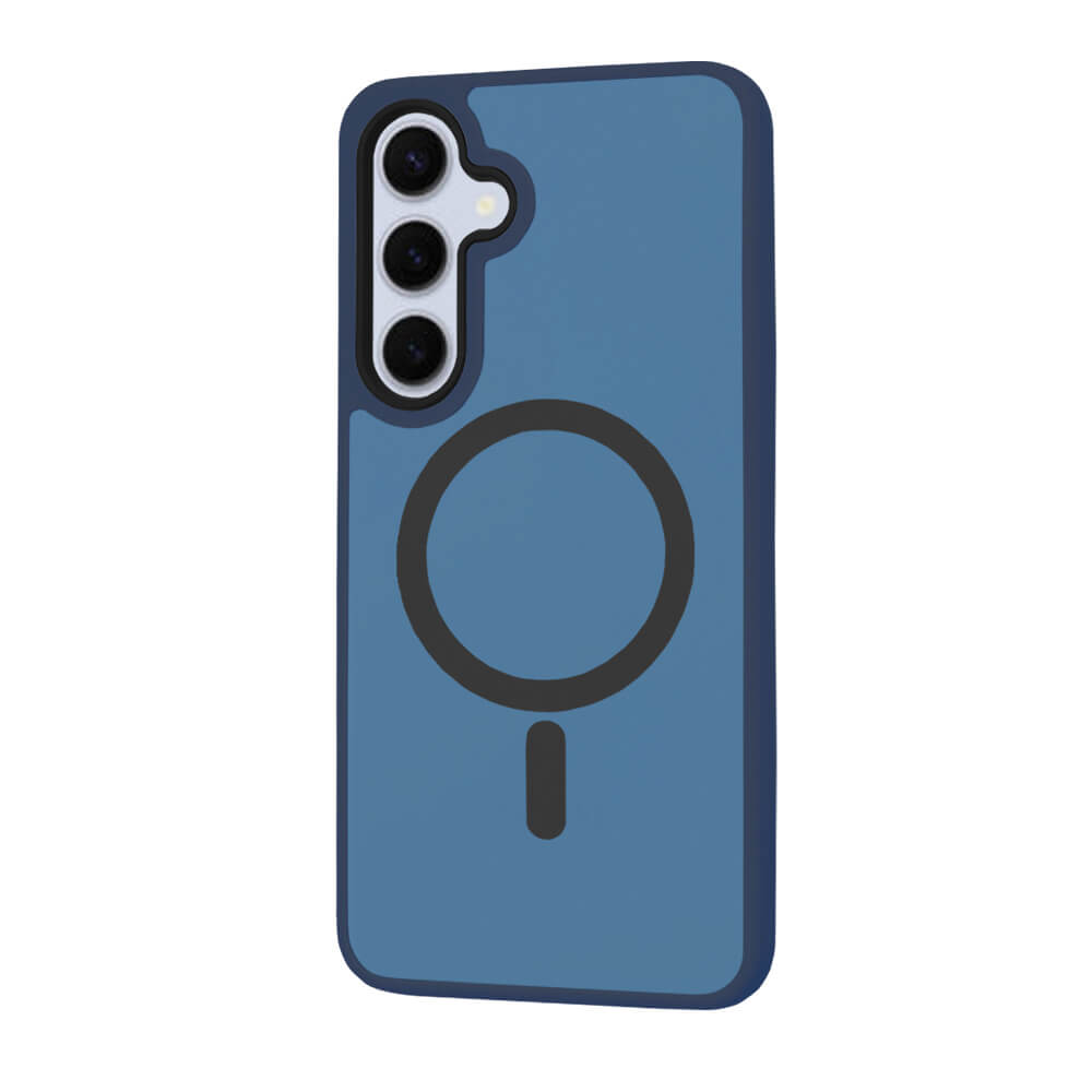 Techsuit Samsung Galaxy S25 Plus - HaloFrost MagSafe Series - Σκληρή Θήκη με Πλαίσιο Σιλικόνης - Deep Blue