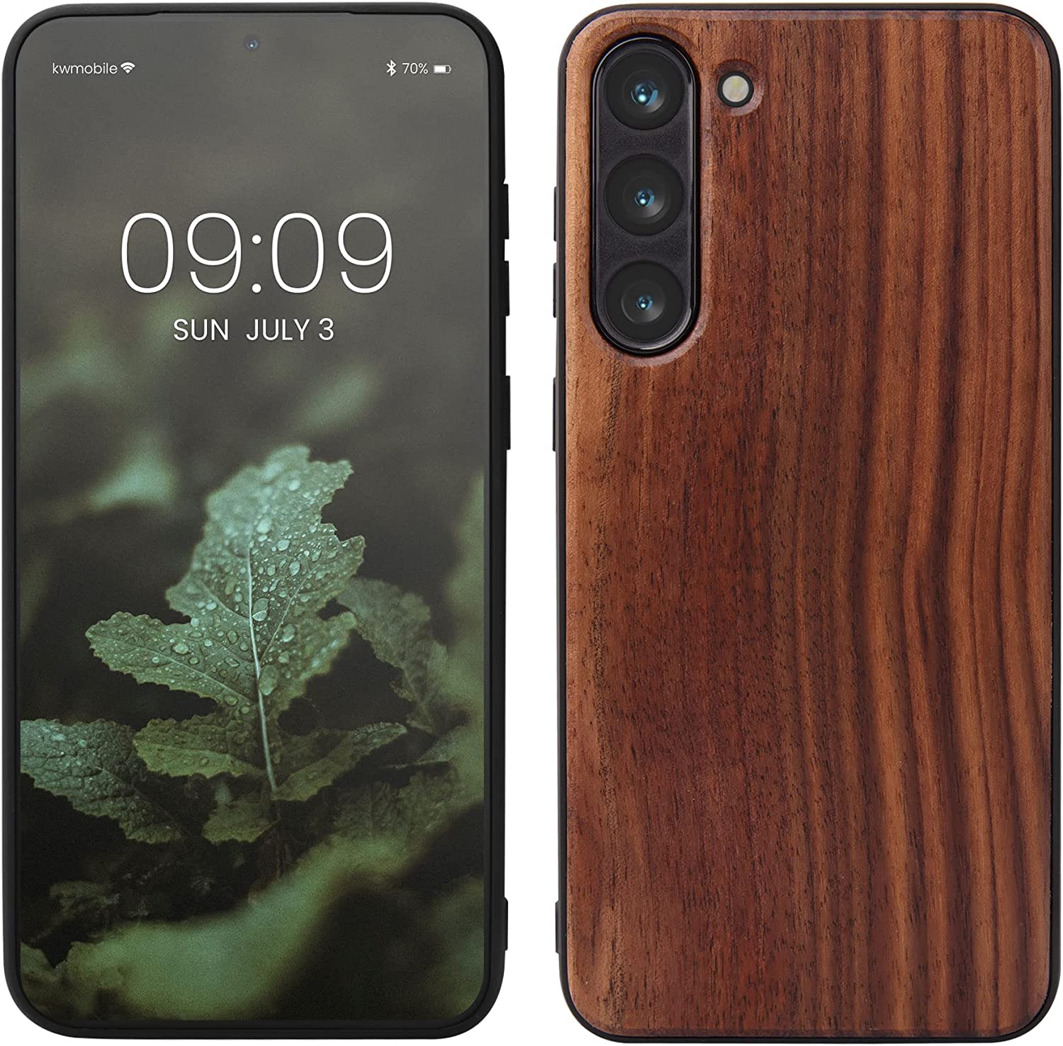 KW Samsung Galaxy S23+ Θήκη από Φυσικό Ξύλο - Dark Brown - 60295.18