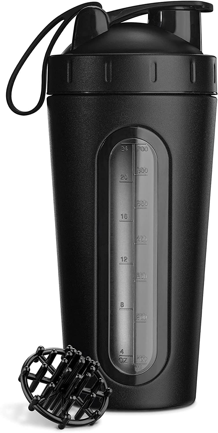 Navaris Σέικερ / Μπουκάλι από Ανοξείδωτο Ατσάλι - BPA FREE - 750mL - Black - 52703.2.01