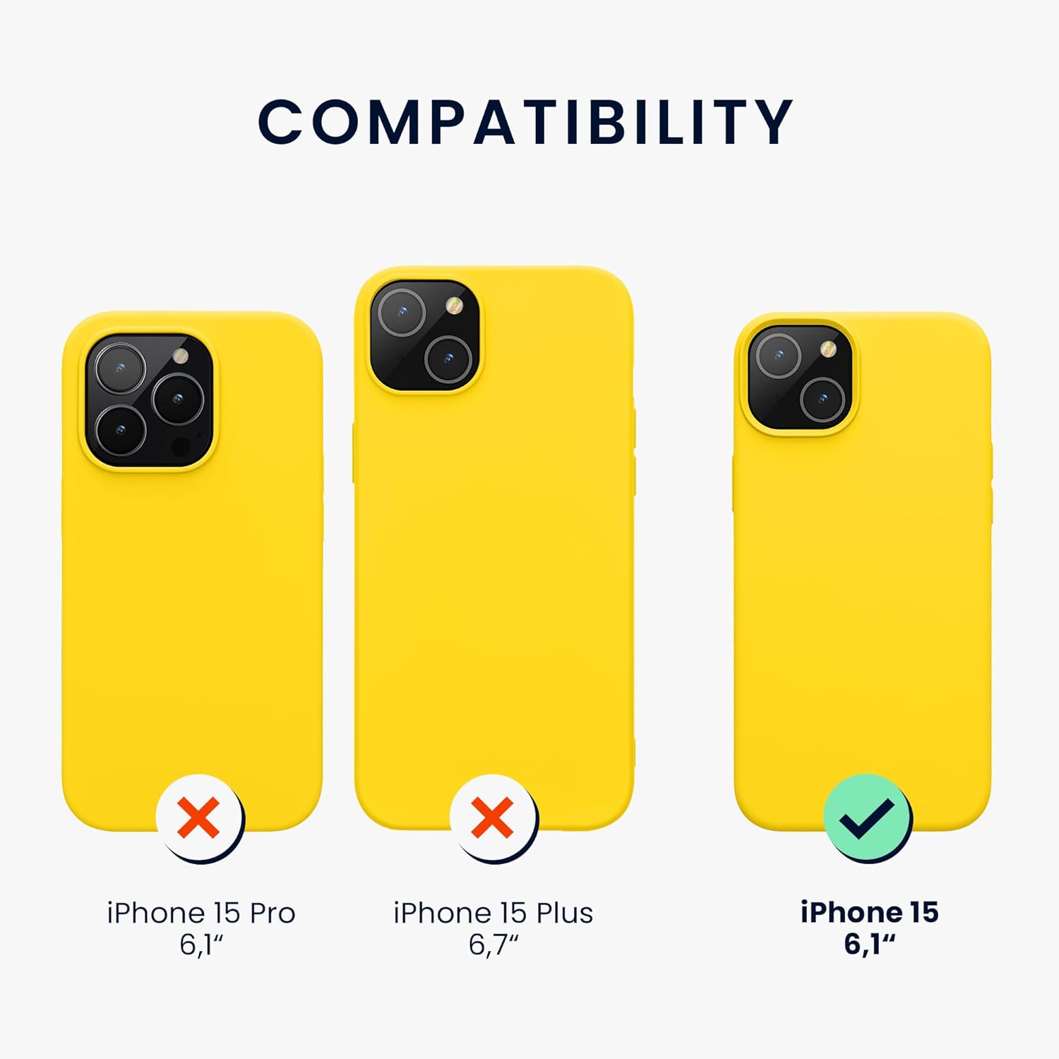 KW iPhone 15 Θήκη Σιλικόνης Rubberized TPU - Radiant Yellow - 61953.165