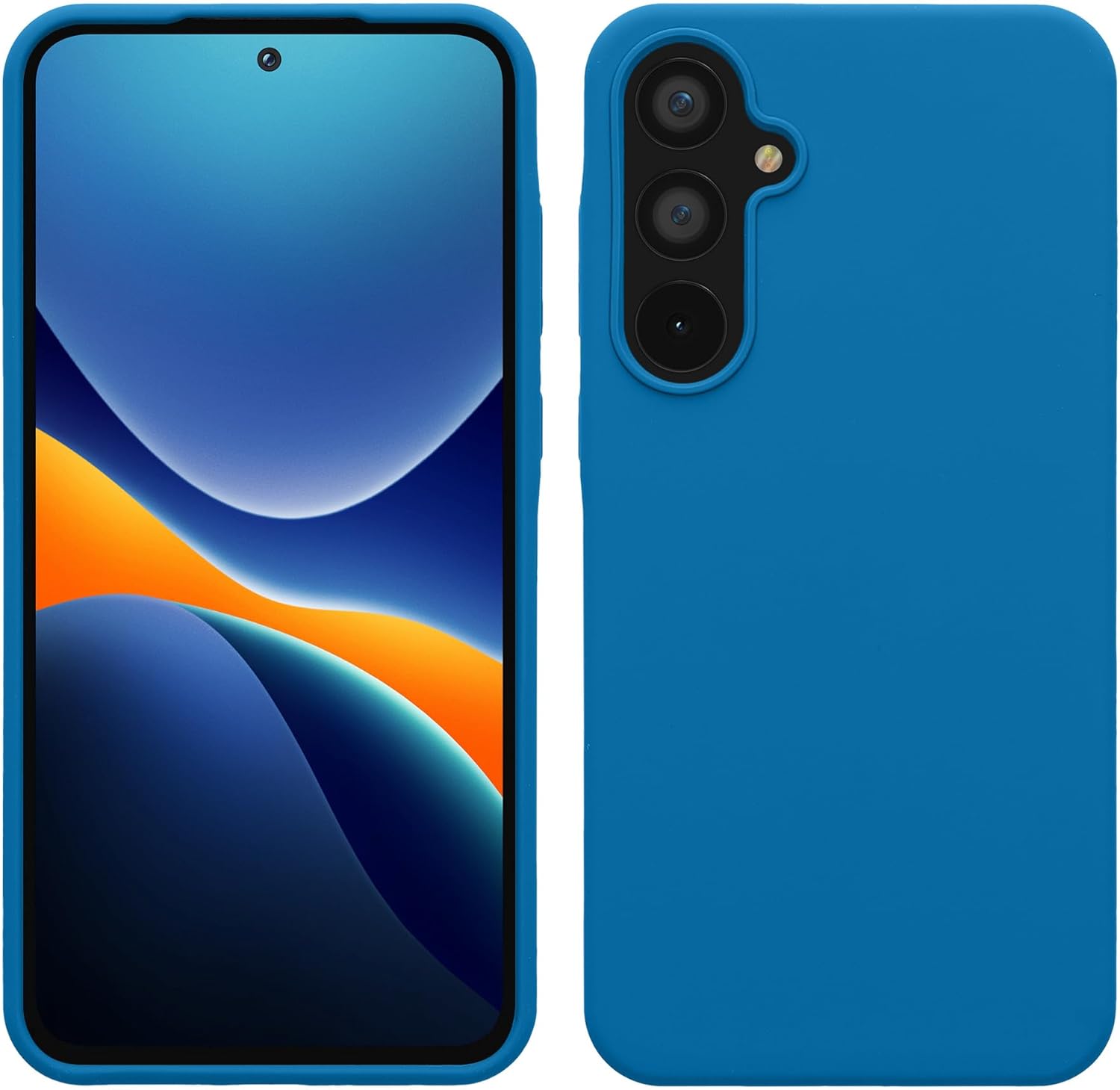 KW Samsung Galaxy A55 5G Θήκη Σιλικόνης Rubberized TPU - Caribbean Blue