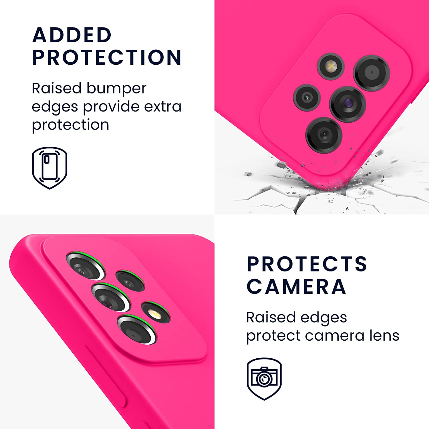 KW Samsung Galaxy A53 5G Θήκη Σιλικόνης Rubber TPU - Neon Pink - 57835.77