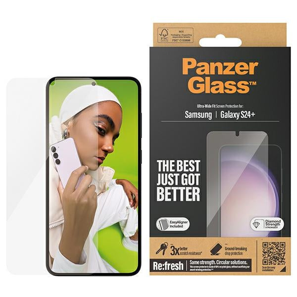 PanzerGlass Samsung Galaxy S24+ - Ultra-Wide Fit Easy Aligner Case Friendly Αντιχαρακτικό Γυαλί Οθόνης - Διάφανο