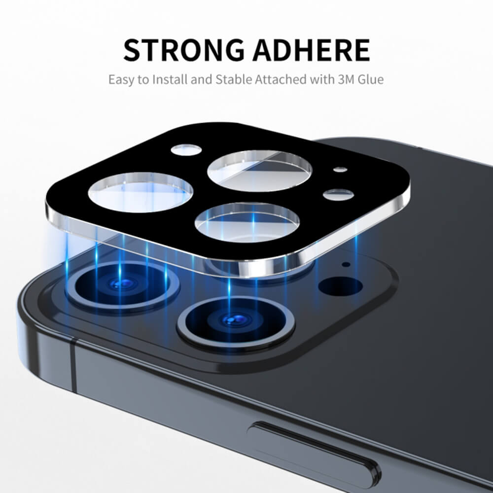 Techsuit iPhone 16 Pro / iPhone 16 Pro Max Camera Protector Αντιχαρακτικό Γυαλί για την Κάμερα - Black