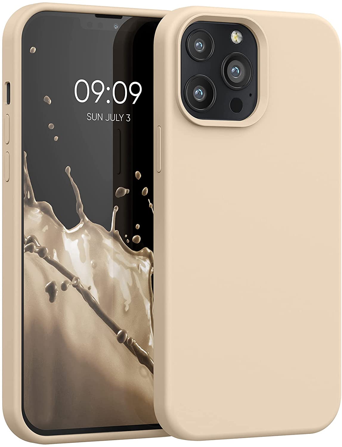 KW iPhone 13 Pro Max Θήκη Σιλικόνης Rubberized TPU - Mother of Pearl - 55881.154