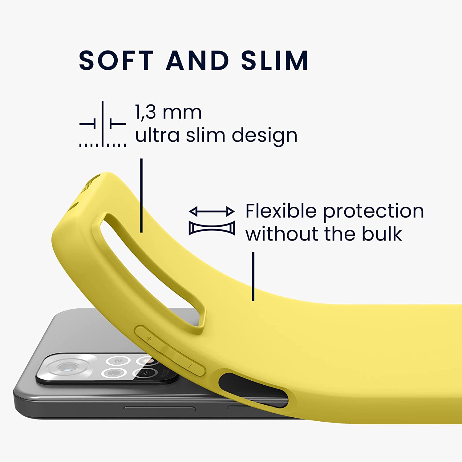 KW Xiaomi Redmi Note 11 / Redmi Note 11S Θήκη Σιλικόνης TPU - Vibrant Yellow - 57368.165