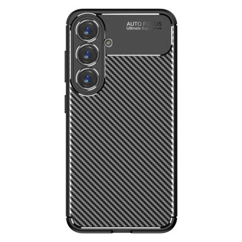 Techsuit Samsung Galaxy S25 - CarbonFiber - Θήκη Σιλικόνης - Black