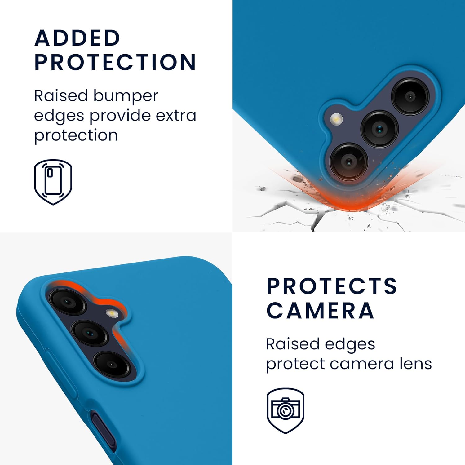 KW Samsung Galaxy A15 4G / A15 5G Θήκη Σιλικόνης Rubberized TPU - Caribbean Blue