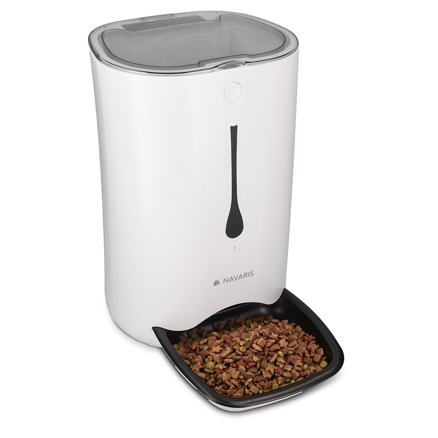 Navaris Automatic Pet Food Dispenser - Αυτόματη Ταΐστρα Φαγητού με Χρονοδιακόπτη για Κατοικίδιο - 6L - White - 44769.01