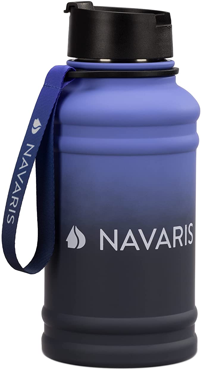 Navaris Μπουκάλι Νερού από Ανοξείδωτο Ατσάλι - 1.3 L - Blue - 52873.04.02