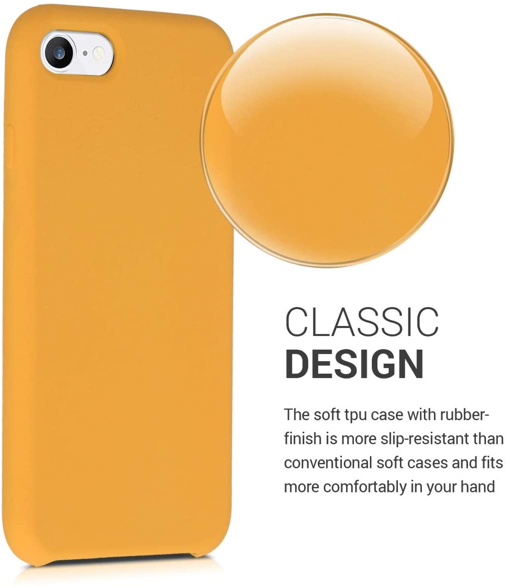 KW iPhone SE 2022 / SE 2020 / 7 / 8 Θήκη Σιλικόνης Rubber TPU - Saffron Yellow - 40225.180