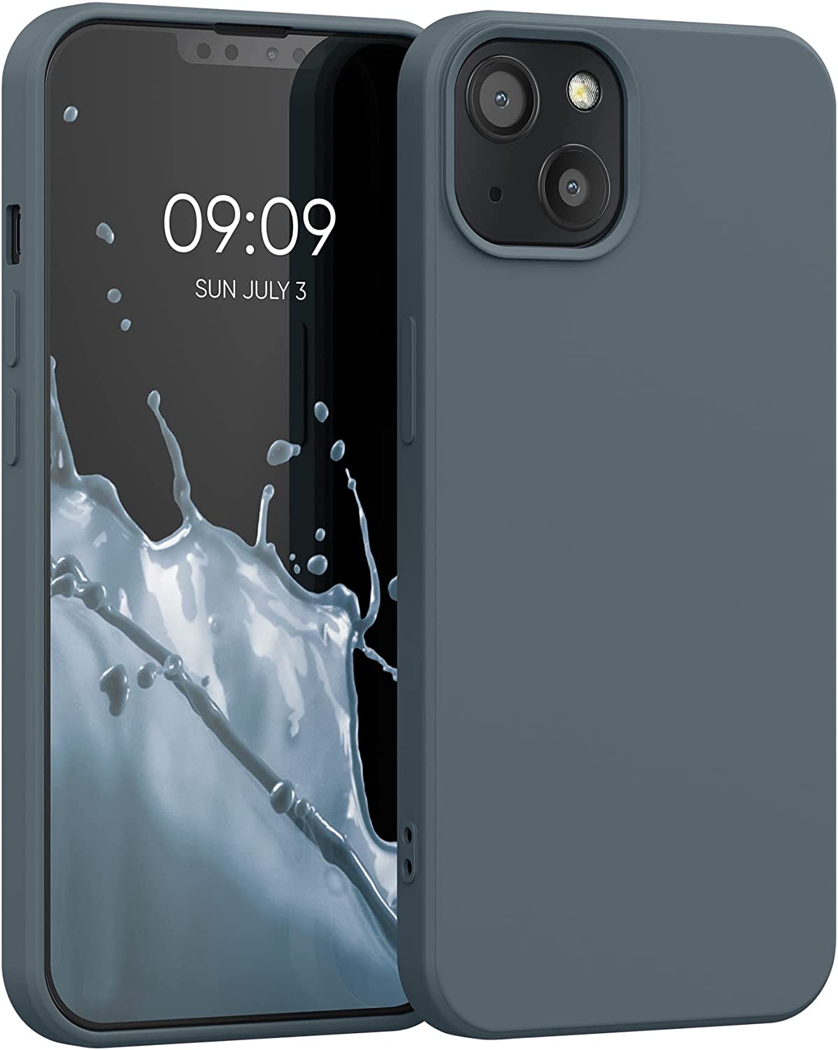 KW iPhone 13 Θήκη Σιλικόνης Rubberized TPU - Slate Grey - 55948.202