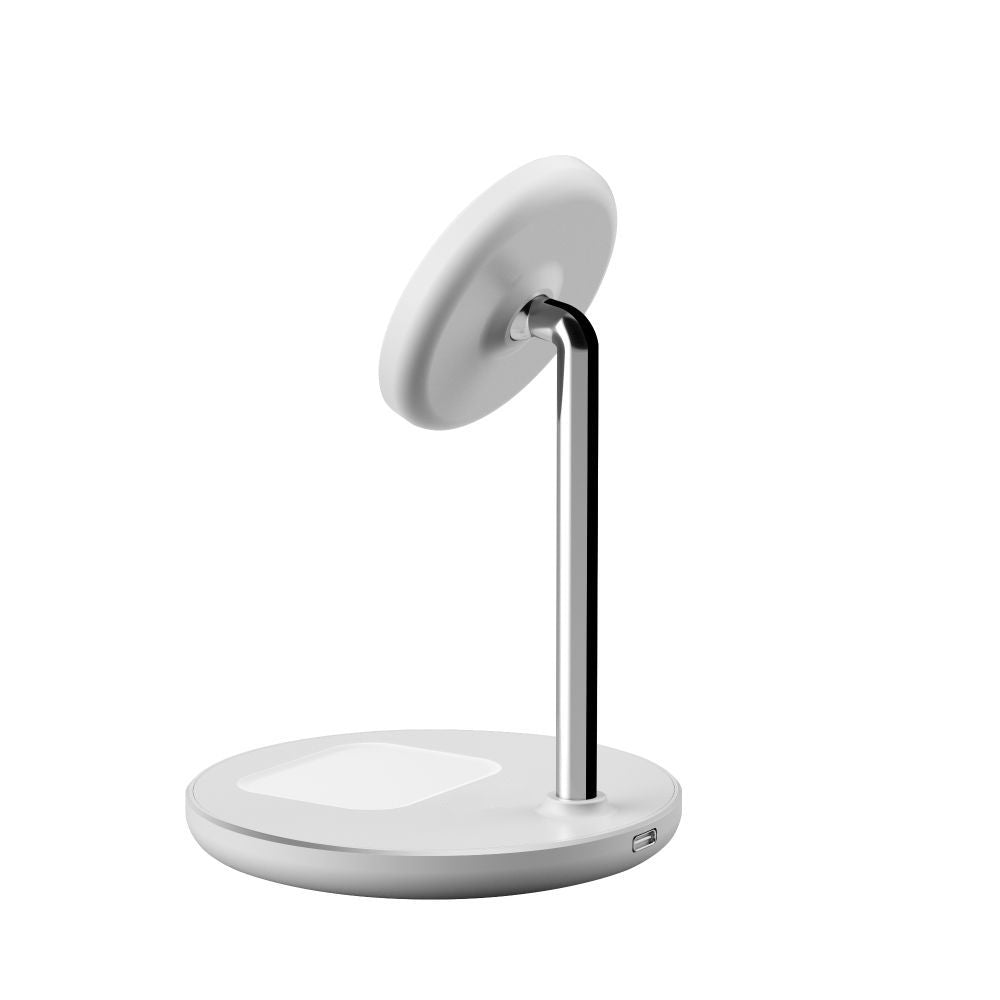 Tech-Protect QI15W-A39 2in1 Ασύρματος Φορτιστής MagSafe με Καλώδιο Type-C to Type-C - White