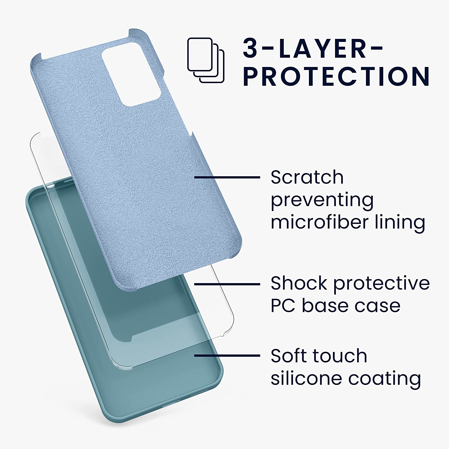 KW Xiaomi Redmi Note 11 Pro / Note 11 Pro 5G Θήκη Σιλικόνης Rubberized TPU - Arctic Night - 57373.207