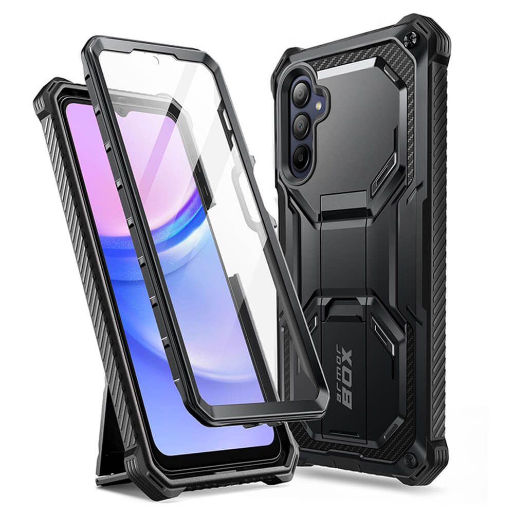 i-Blason Samsung Galaxy A16 4G / A16 5G Armorbox Σκληρή Θήκη με Προστασία Οθόνης και Stand - Black