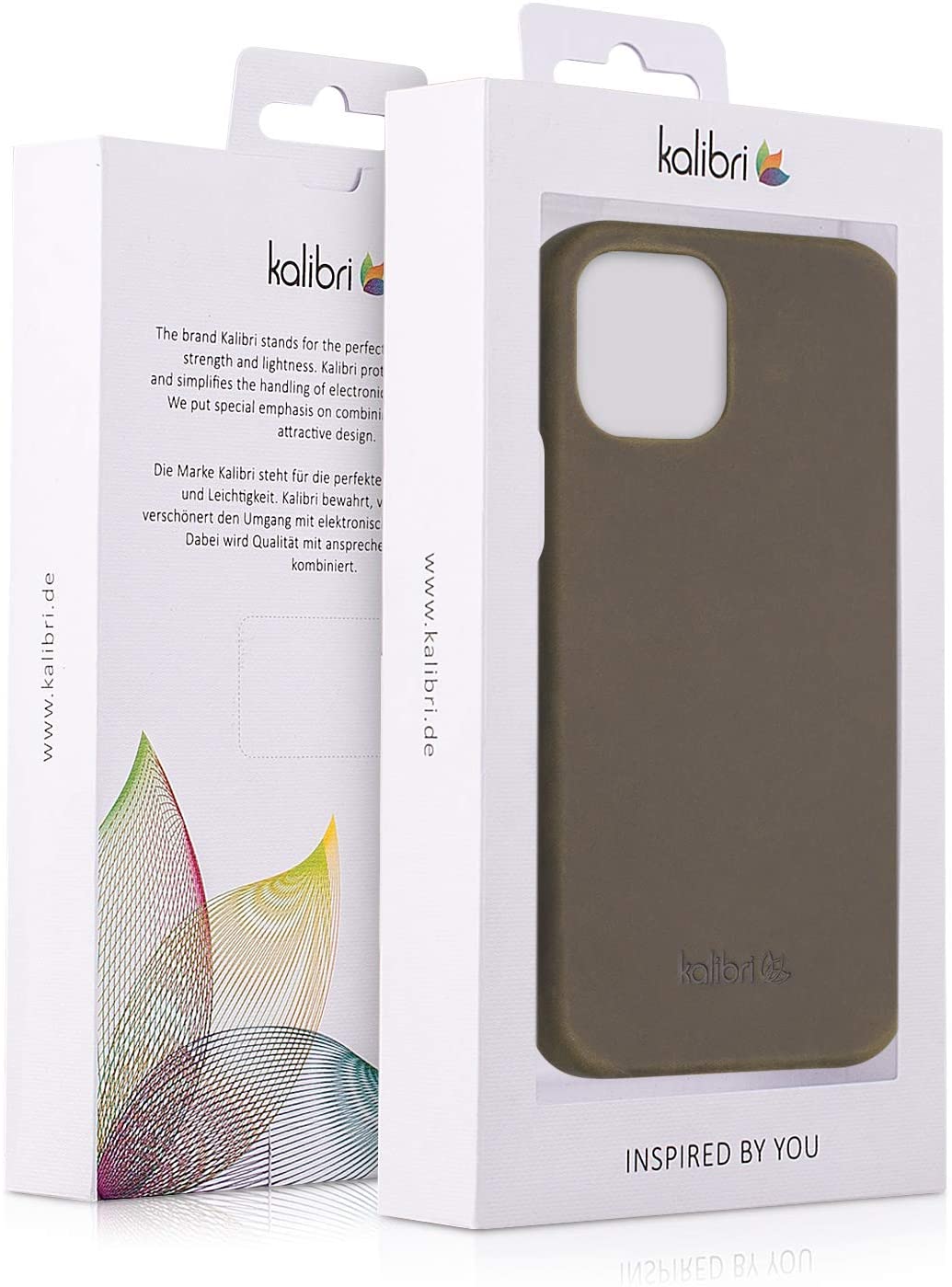 Kalibri iPhone 12 / 12 Pro Σκληρή Θήκη με Επένδυση Γνήσιου Δέρματος - Brown - 52750.05