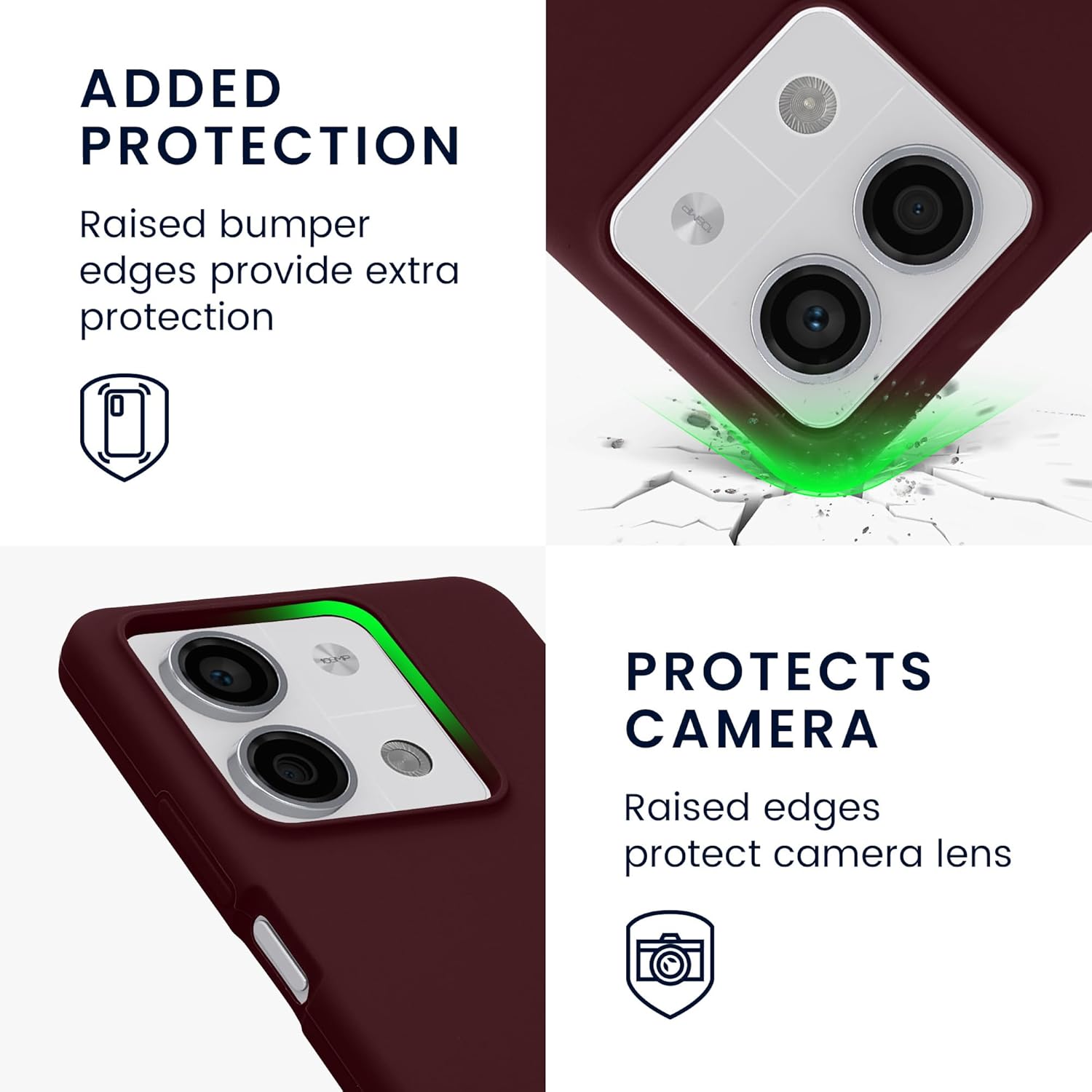 KW Xiaomi Redmi Note 13 5G Θήκη Σιλικόνης Rubberized TPU - Bordeaux Purple