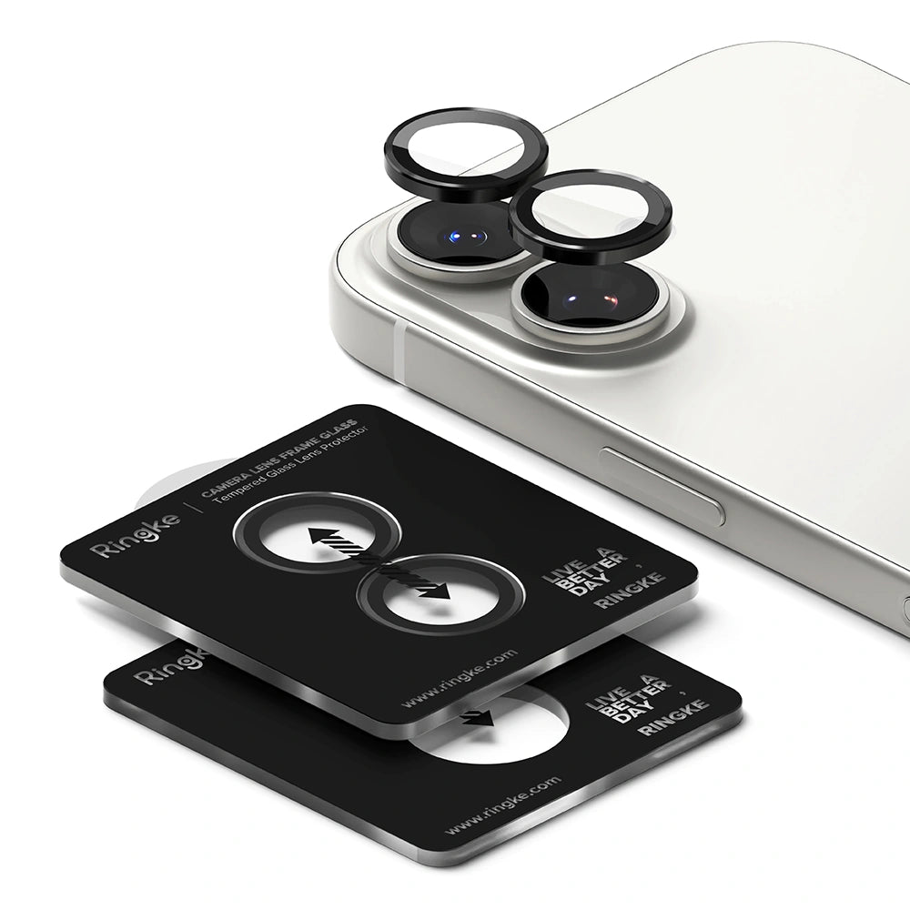 Ringke iPhone 17 Camera Frame - Αντιχαρακτικό Γυαλί για την Κάμερα - 2 Τεμάχια - Black