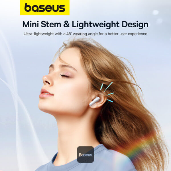 Baseus Bowie E13 - TWS Bluetooth 5.3 - Ασύρματα ακουστικά για Κλήσεις / Μουσική - White