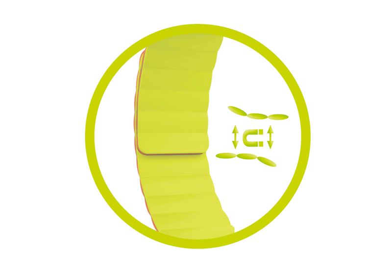 Mobile Origin Λουράκι Apple Watch 4/5/6/7/8/9/10/11 - SE (1/2/3) - Ultra (1/2/3) - 42/44/45/49mm Strap II Σιλικόνης - Orange / Green