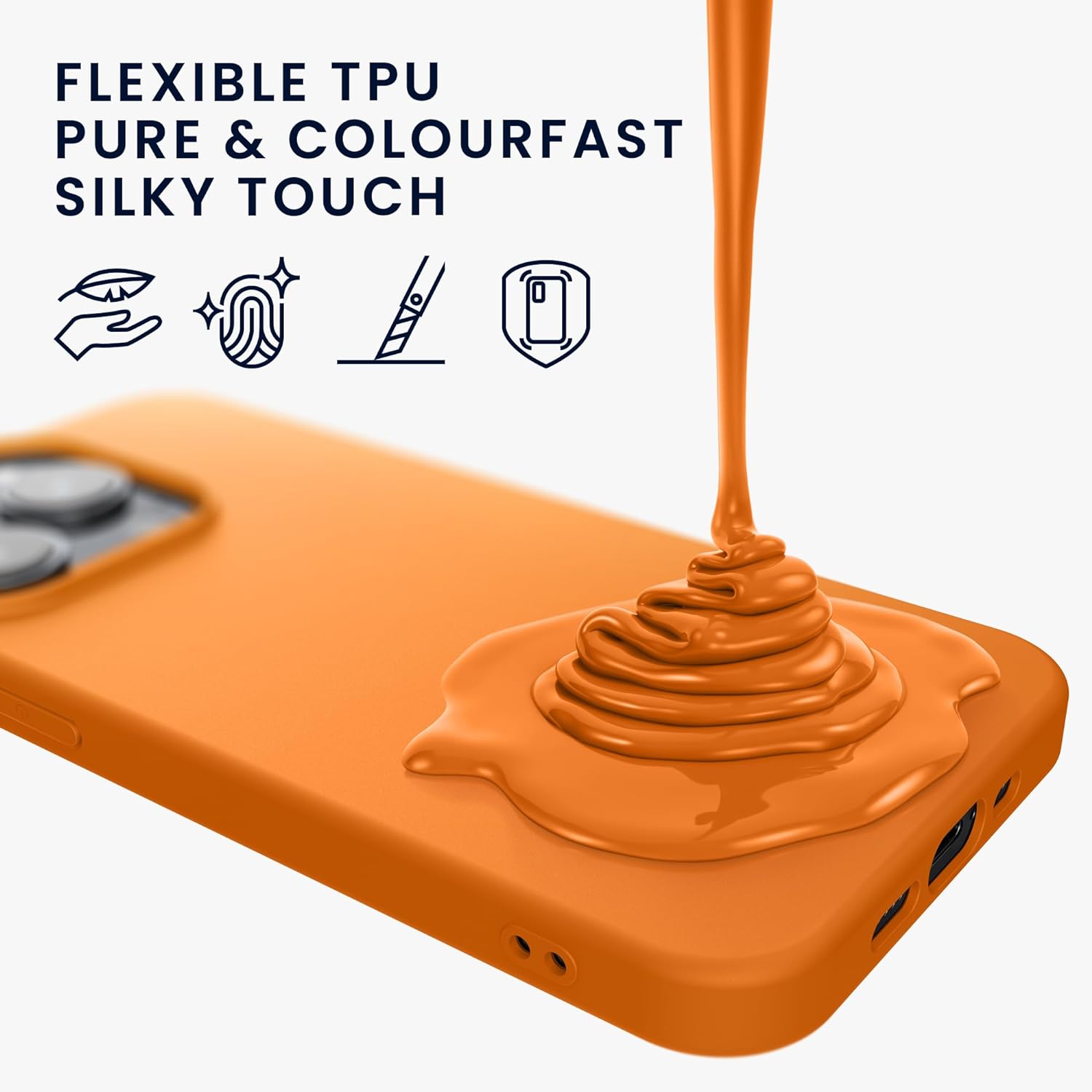 KW iPhone 15 Λεπτή Θήκη Σιλικόνης TPU - Fruity Orange - 61957.150