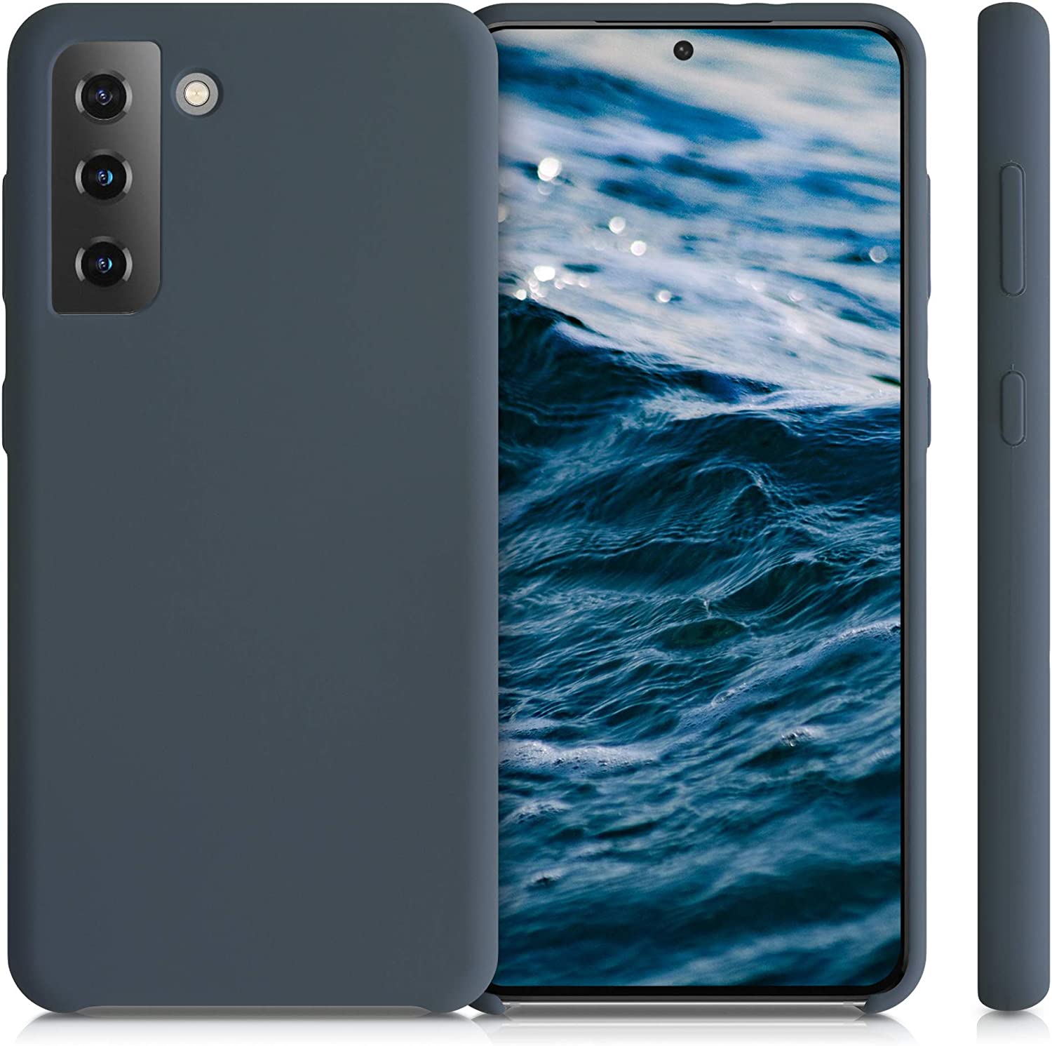 KW Samsung Galaxy S21 Θήκη Σιλικόνης Rubber TPU - Slate Grey - 54056.202