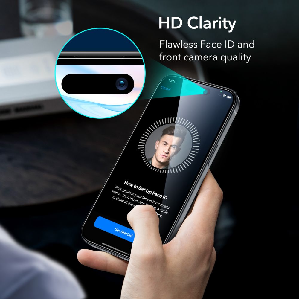 ESR iPhone 15 Armorite 2.5D 9H Full Screen Tempered Glass Αντιχαρακτικό Γυαλί Οθόνης - Black