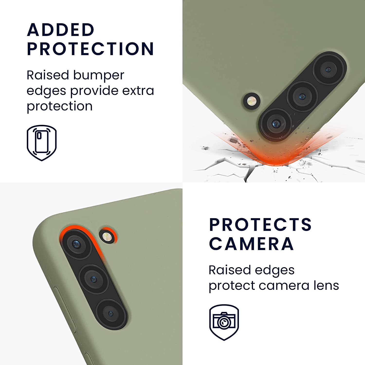 KW Samsung Galaxy S23 Plus Θήκη Σιλικόνης Rubberized TPU - Grey Green - 60274.172