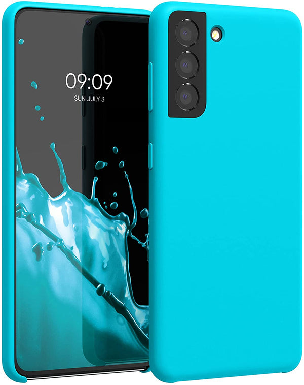 KW Samsung Galaxy S21 Θήκη Σιλικόνης Rubber TPU - Ice Blue - 54056.205