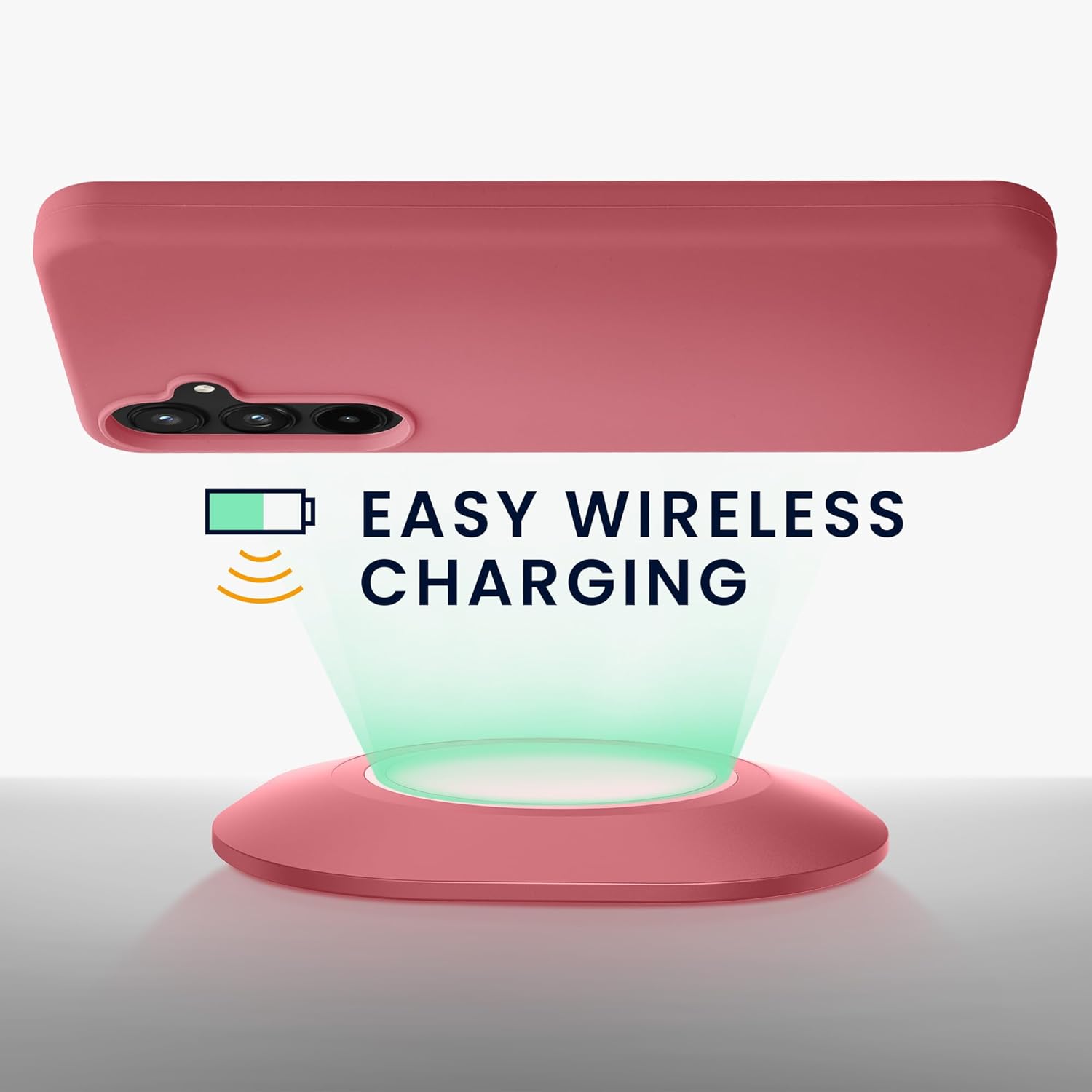 KW Samsung Galaxy A55 5G Θήκη Σιλικόνης Rubberized TPU - Dark Rose