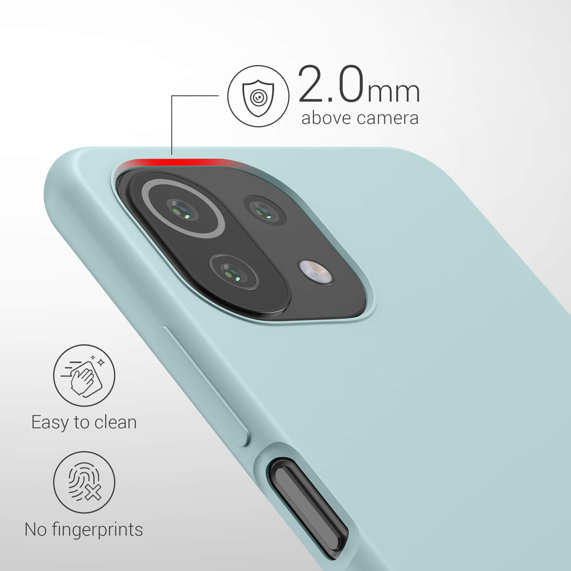 KW Xiaomi Mi 11 Lite / Mi 11 Lite 5G Θήκη Σιλικόνης Rubber TPU - Frosty Mint - 54730.200