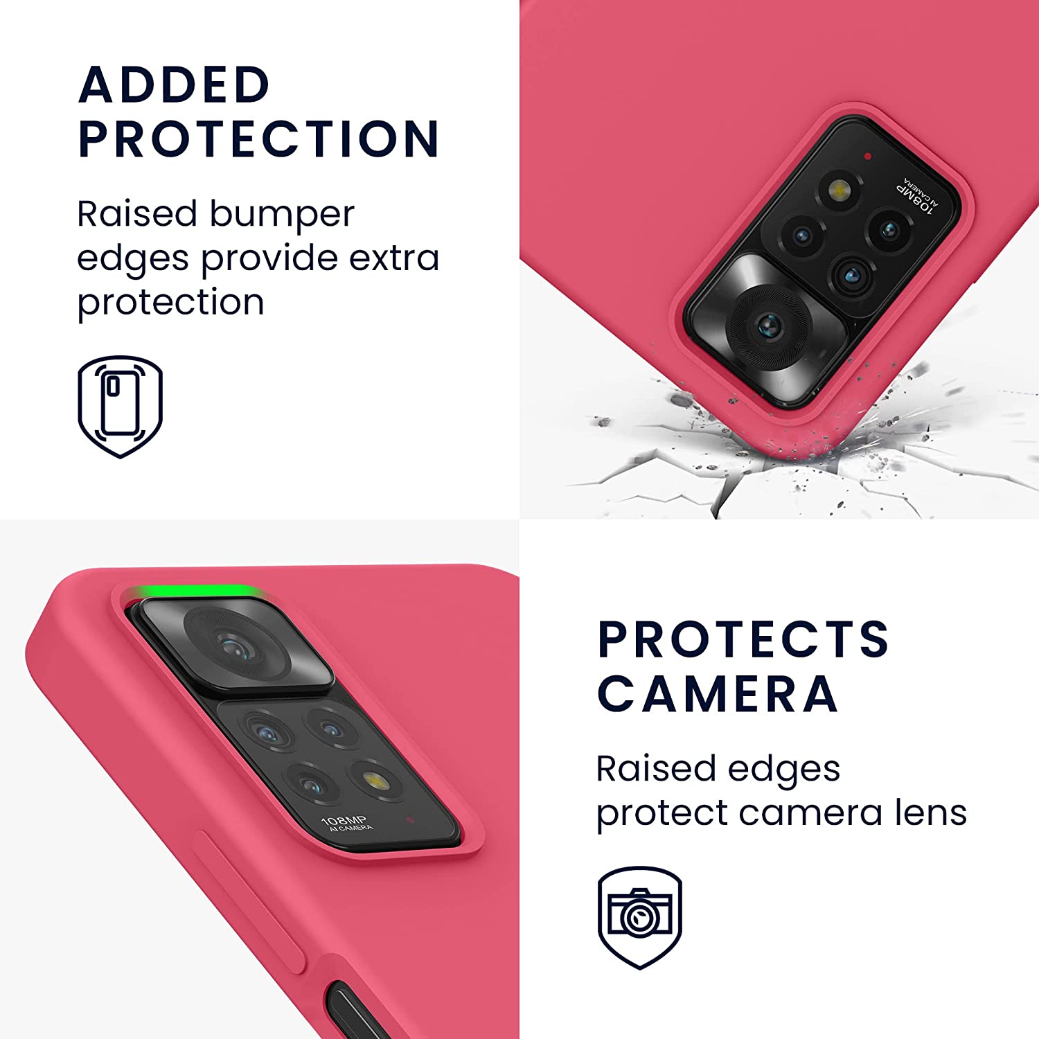 KW Xiaomi Redmi Note 11 Pro / Note 11 Pro 5G Θήκη Σιλικόνης Rubberized TPU - Awesome Pink - 57373.238