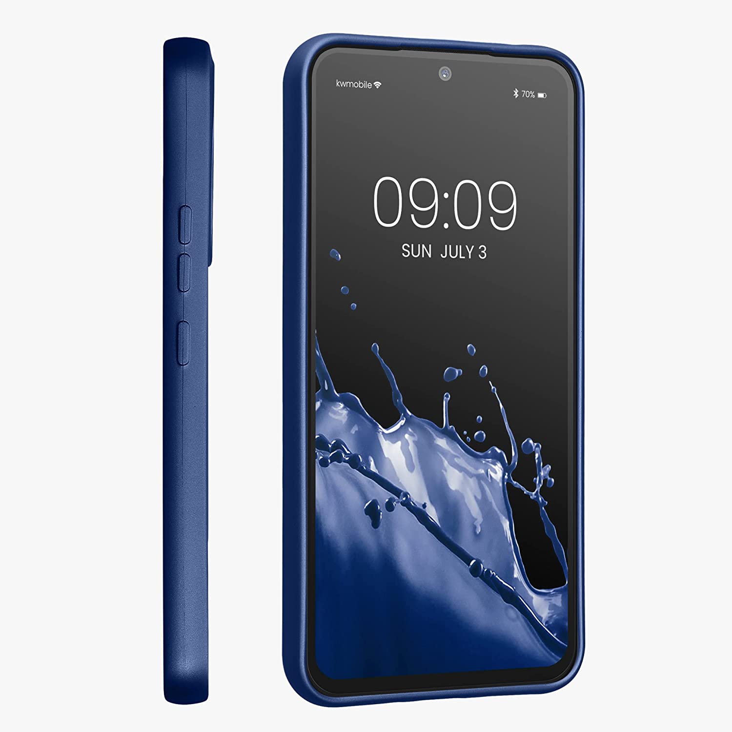 KW Samsung Galaxy A54 5G Θήκη Σιλικόνης TPU - Metallic Blue - 60797.64