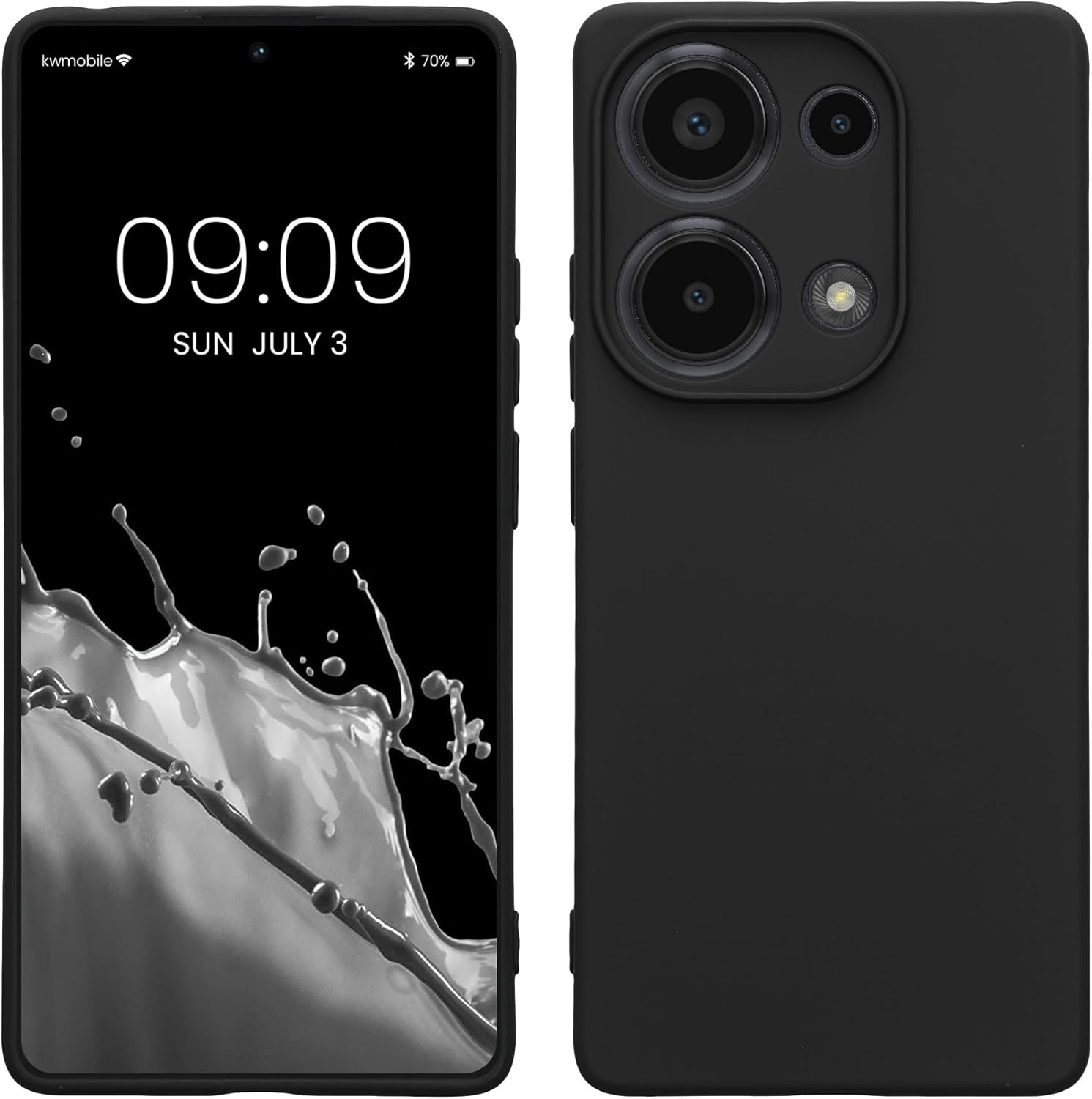 KW Xiaomi Redmi Note 13 Pro 4G Λεπτή Θήκη Σιλικόνης Rubberized TPU - Black