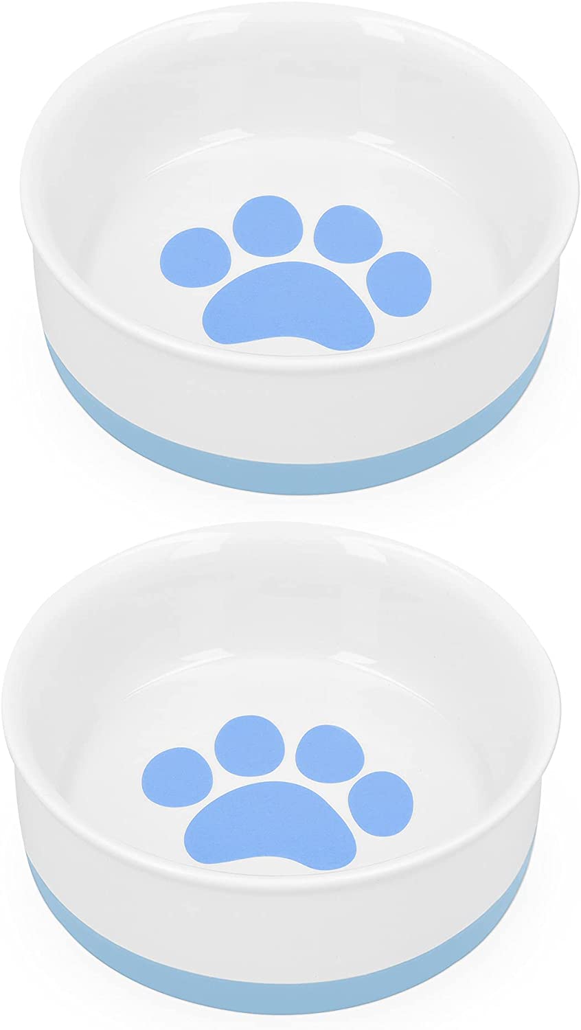 Navaris Σετ με 2 Μπολ Φαγητού και Νερού με Βάση από Σιλικόνη για Κατοικίδια - Blue - 48520.02.04