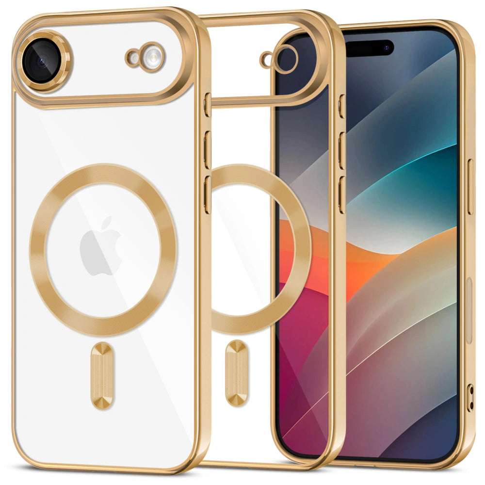 Tech-Protect iPhone Air MagFlex - Θήκη Σιλικόνης TPU με MagSafe - Διάφανη / Shiny Gold