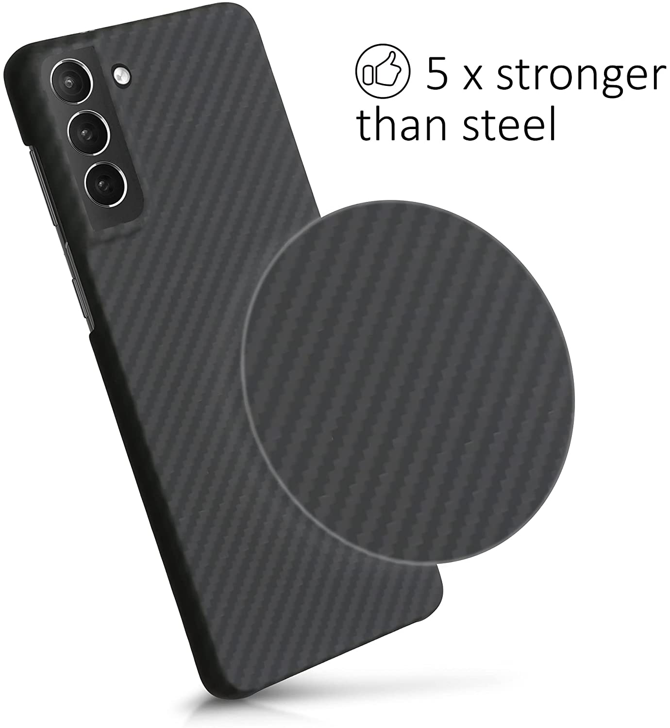 Kalibri Samsung Galaxy S21 Plus Σκληρή Θήκη Aramid Fiber Body Armor - Black Matte - 54071.47