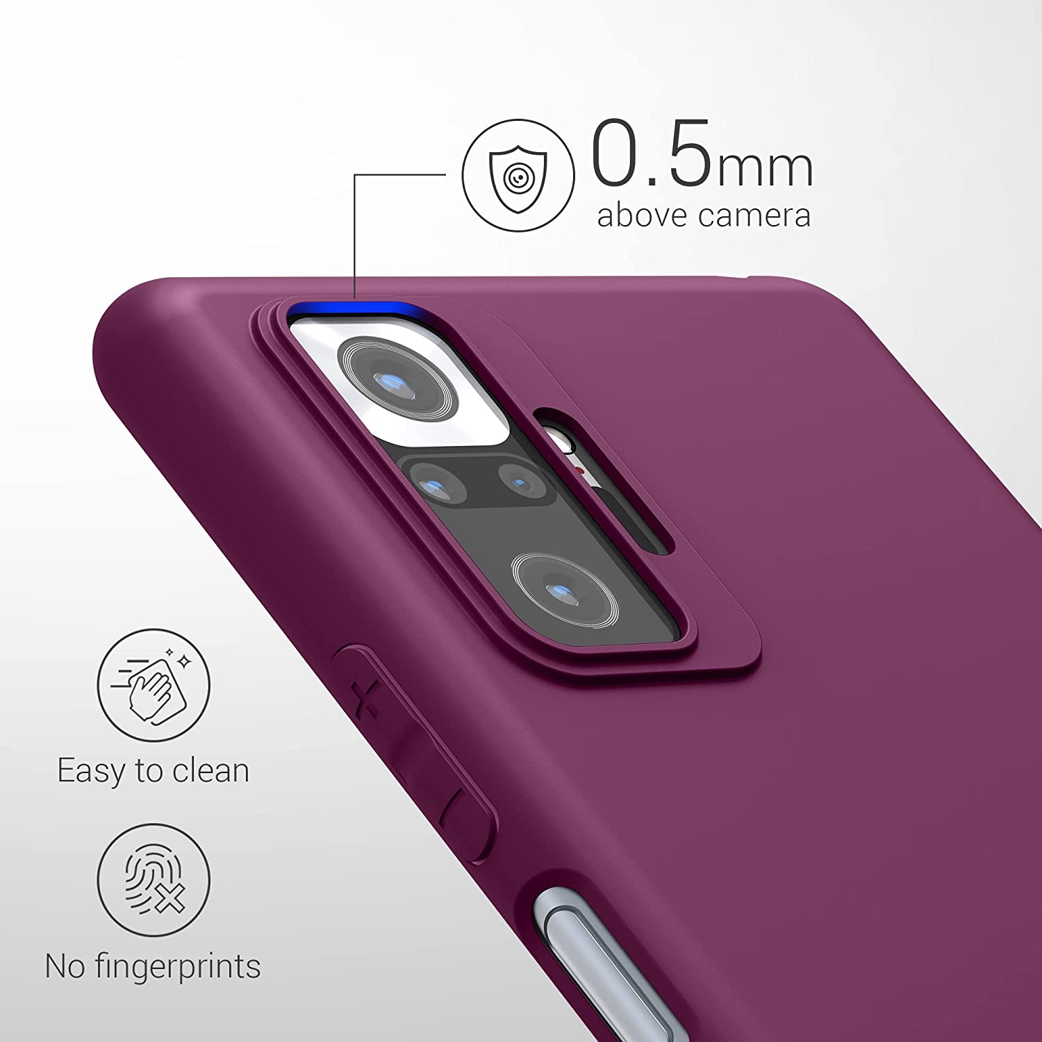 KW Xiaomi Redmi Note 10 Pro Θήκη Σιλικόνης TPU - Magenta Purple - 54551.197
