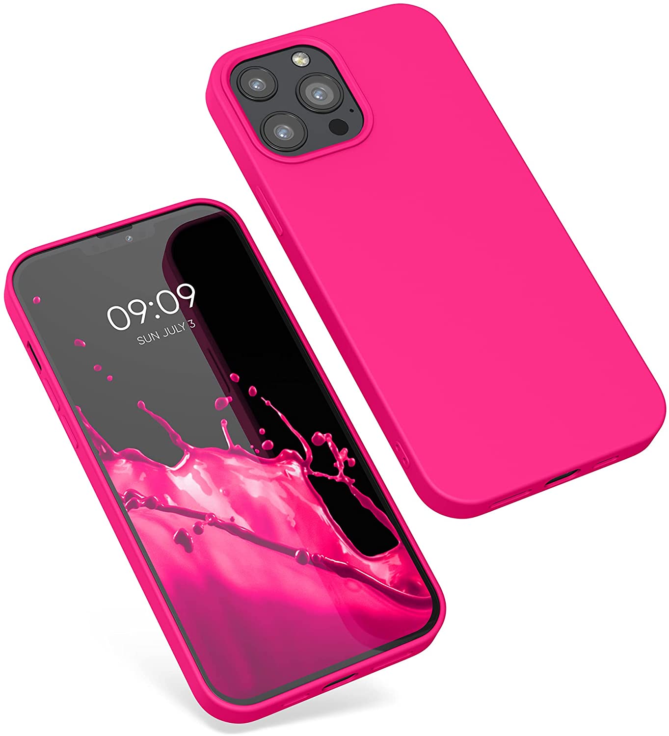 KW iPhone 13 Pro Max Θήκη Σιλικόνης Rubberized TPU - Neon Pink - 55975.77