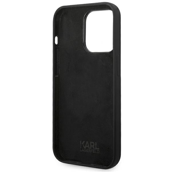 Karl Lagerfeld iPhone 14 Pro Silicone Karl's Head Θήκη Σιλικόνης - Black - KLHCP14LSLKHBK