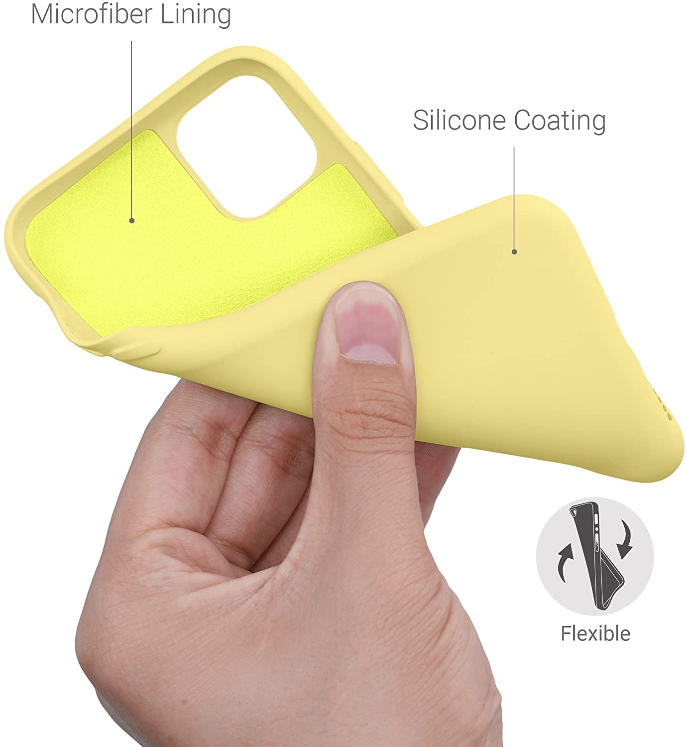 KW iPhone 11 Θήκη Σιλικόνης Rubberized TPU - Mellow Yellow - 50791.216