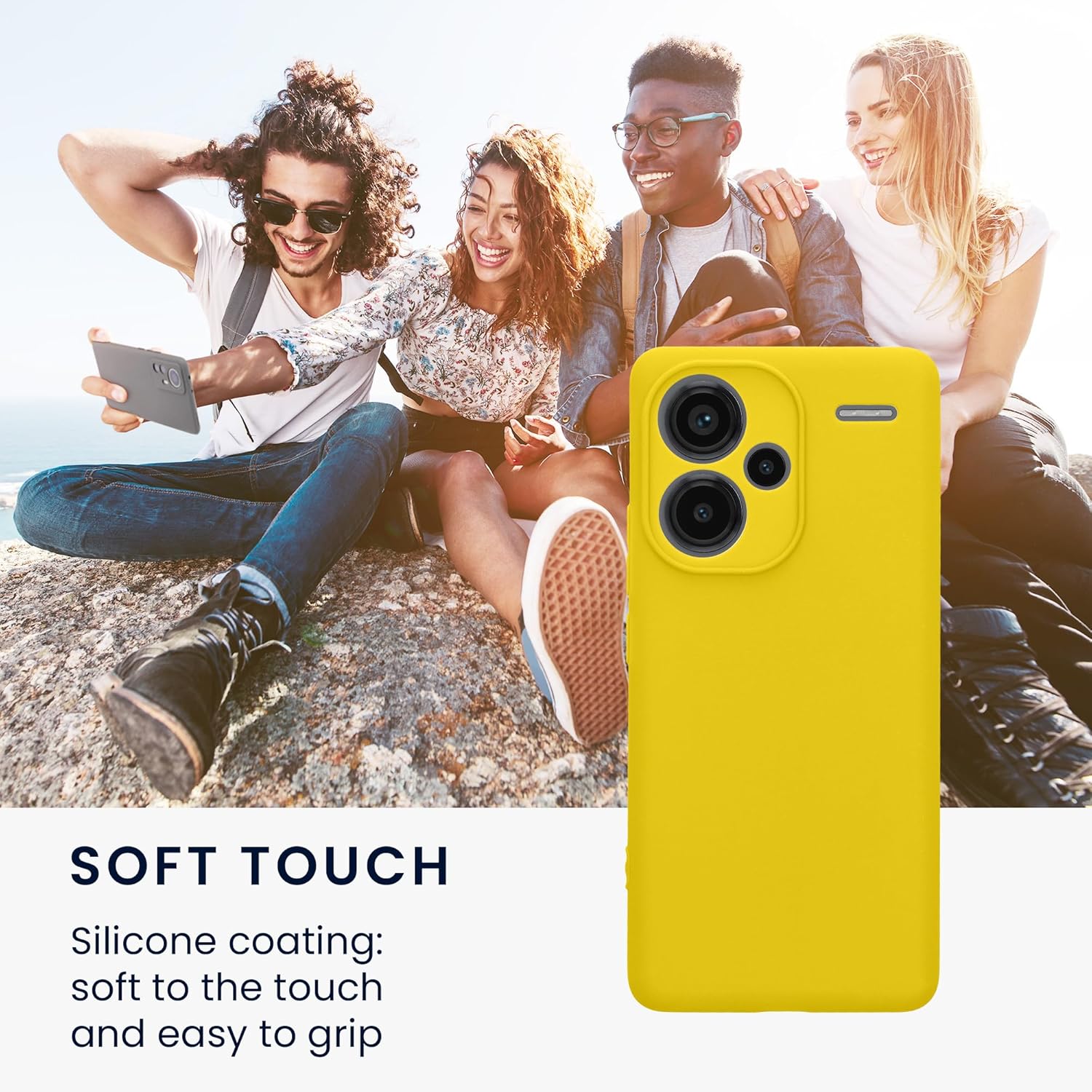 KW Xiaomi Redmi Note 13 Pro+ 5G Θήκη Σιλικόνης TPU - Bright Yellow