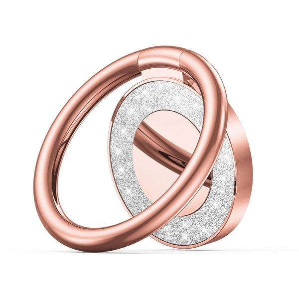 Tech - Protect Ring Glitter Δαχτυλίδι Συγκράτησης Κινητού - Rose Gold